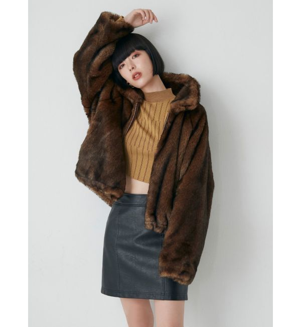 MURUA「フェイクレザーミニスカート」|スカート|