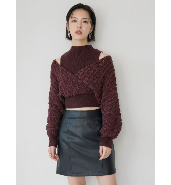 MURUA「フェイクレザーミニスカート」|スカート|