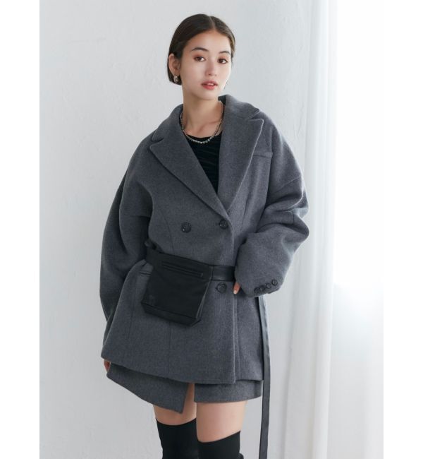 MURUA「ウール混オーバーテーラードジャケット」|テーラードジャケット|