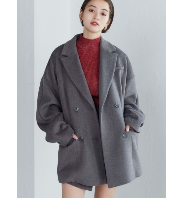 MURUA「ウール混オーバーテーラードジャケット」|テーラードジャケット|モカ