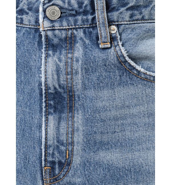 Ungrid「ハイウエストルーズクラッシュストレートデニム」|デニム|