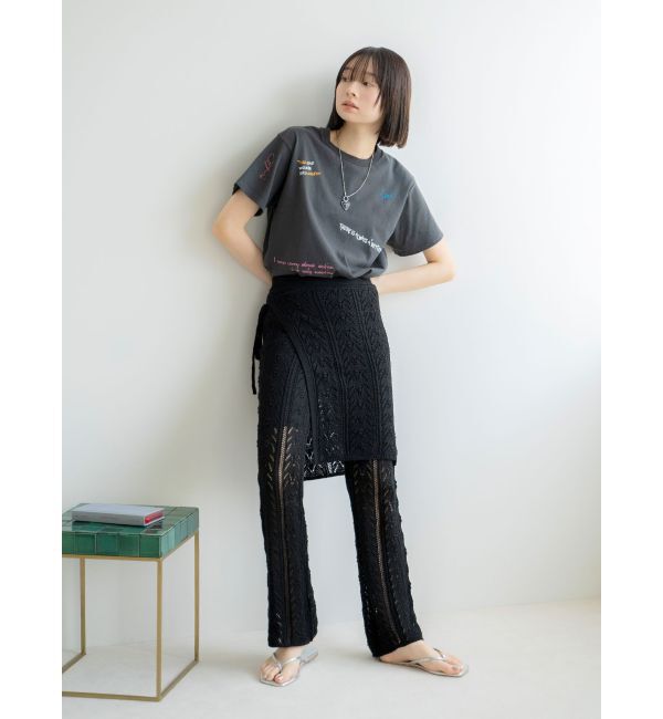 Ungrid「ミックスロゴデザインTee」|Tシャツ・カットソー|