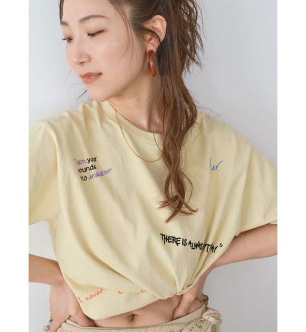 Ungrid「ミックスロゴデザインTee」|Tシャツ・カットソー|