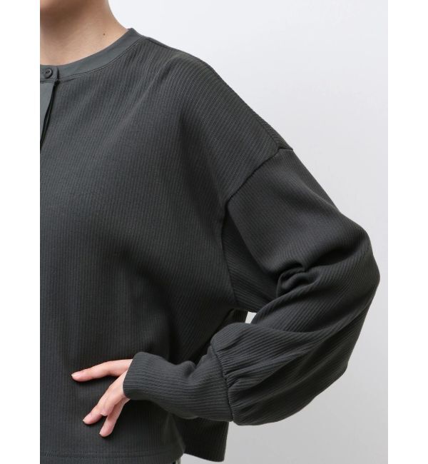 Ungrid「ヘンリーネックテレコロングスリーブTee」|Tシャツ・カットソー|