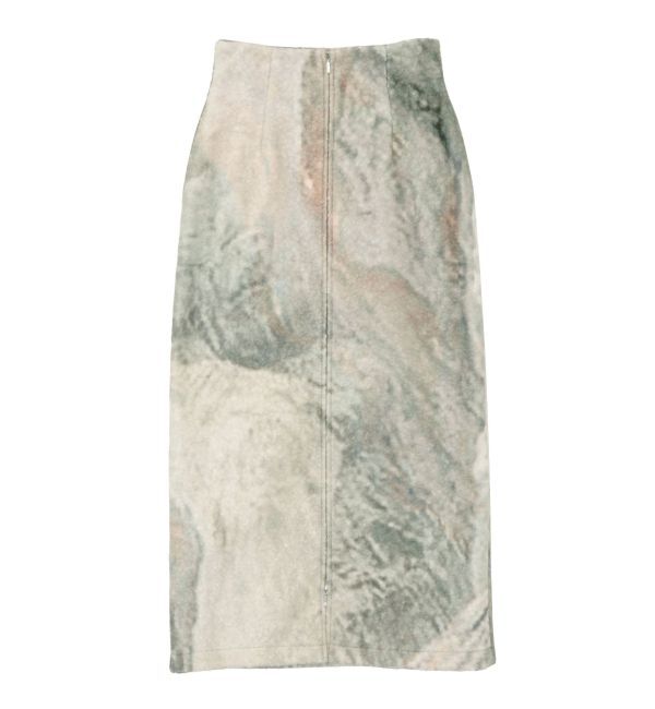 LAGUNAMOON「ループヤーンZIPIラインスカート」|スカート|ベージュ