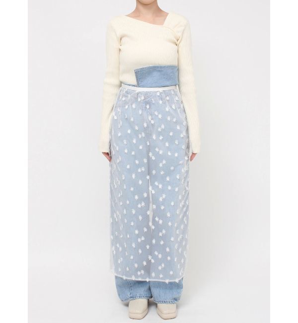 LAGUNAMOON「フラワーレースレイヤードスカート」|スカート|