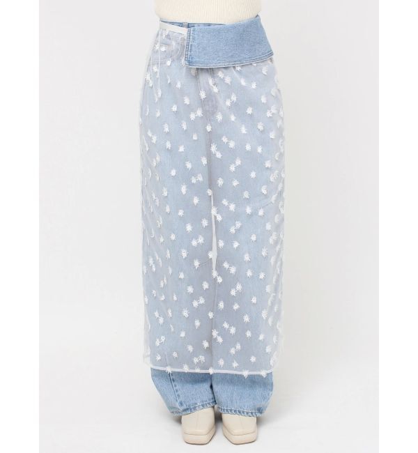 LAGUNAMOON「フラワーレースレイヤードスカート」|スカート|