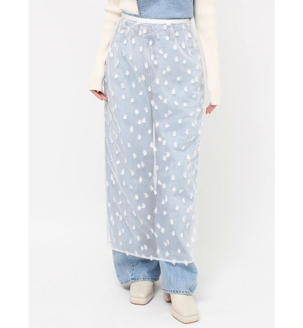 LAGUNAMOON「フラワーレースレイヤードスカート」|スカート|