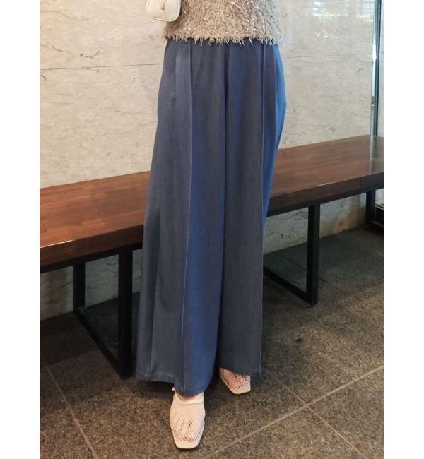 LAGUNAMOON「テンセルデニムイージーパンツ」|その他|ブルー