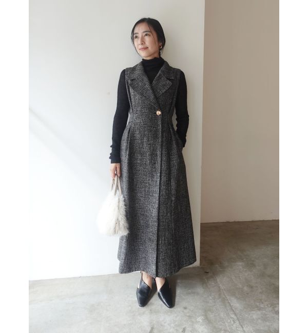 LAGUNAMOON「ツイードメタルボタンテーラードジャンパースカート」|ジャンパースカート|