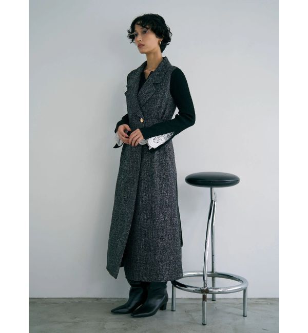LAGUNAMOON「ツイードメタルボタンテーラードジャンパースカート」|ジャンパースカート|