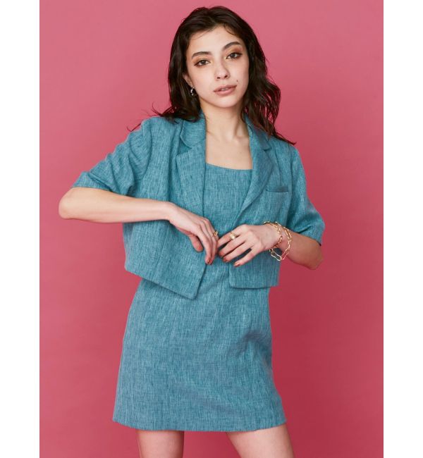 EVRIS「ツイードミニワンピース【セットアップ着用可能】」|ワンピース|