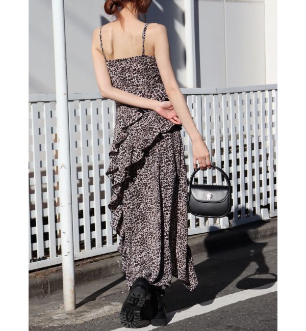 EVRIS「ギャザーアシンメトリーロングワンピース」|ワンピース|