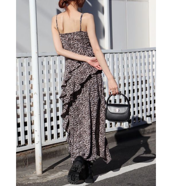 EVRIS「ギャザーアシンメトリーロングワンピース」|ワンピース|