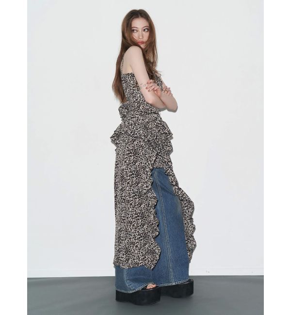 EVRIS「ギャザーアシンメトリーロングワンピース」|ワンピース|