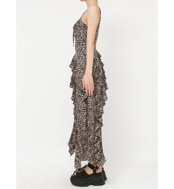 EVRIS「ギャザーアシンメトリーロングワンピース」|ワンピース|