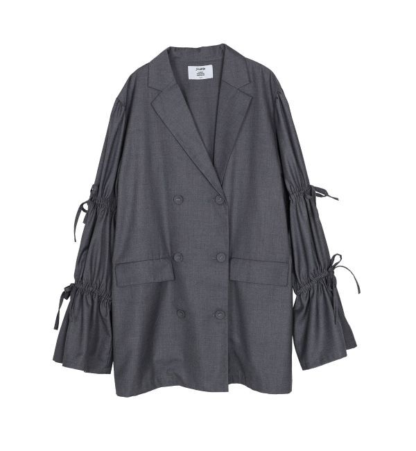 jouetie「スリーブリボンジャケットミニワンピース【セットアップ対応】」|ワンピース|グレー