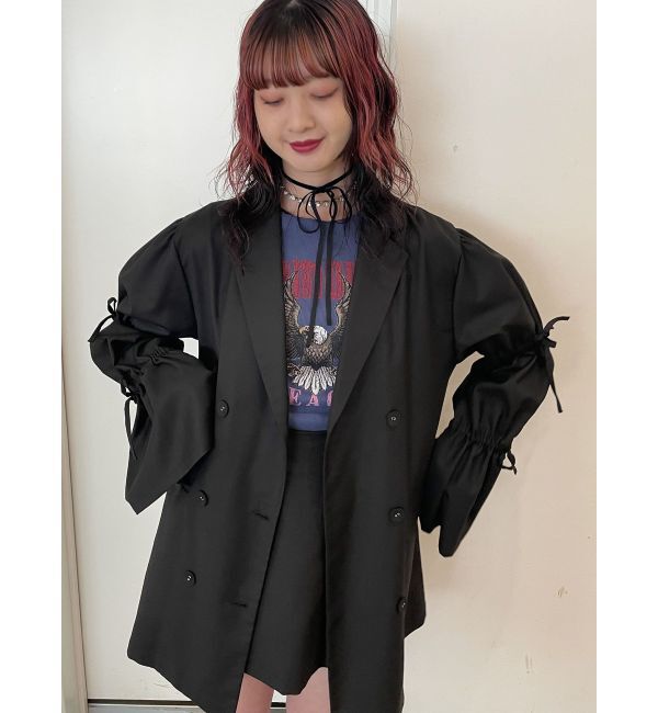 jouetie「スリーブリボンジャケットミニワンピース【セットアップ対応】」|ワンピース|