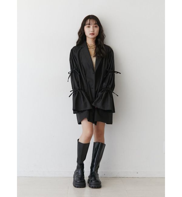 jouetie「スリーブリボンジャケットミニワンピース【セットアップ対応】」|ワンピース|