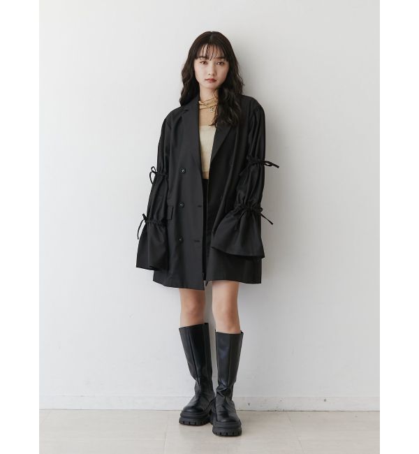 jouetie「スリーブリボンジャケットミニワンピース【セットアップ対応】」|ワンピース|