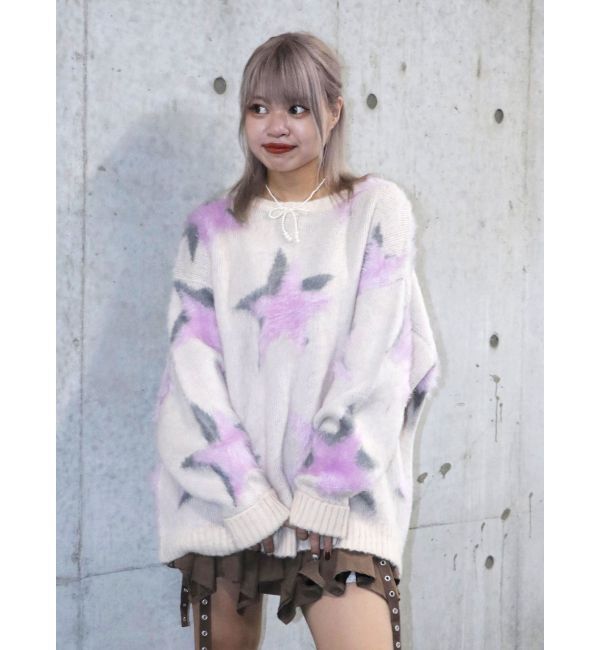 jouetie「モチーフシャギーニット」|ニット・セーター|アイボリー