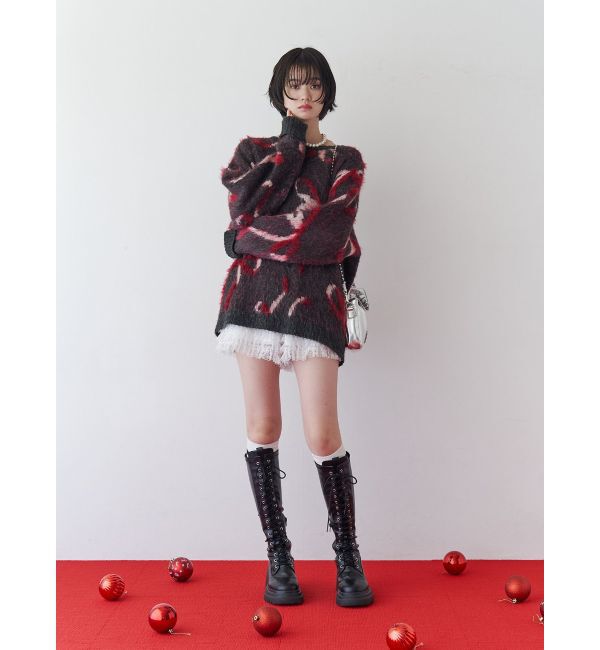 jouetie「モチーフシャギーニット」|ニット・セーター|