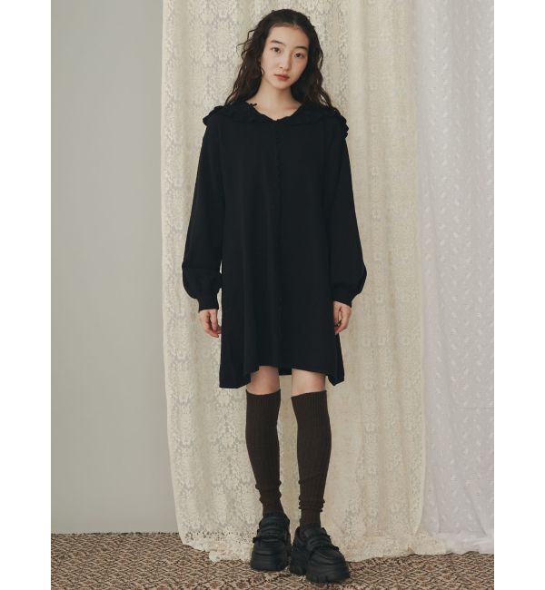 merry jenny「セーラーニットミニワンピース」|ワンピース|