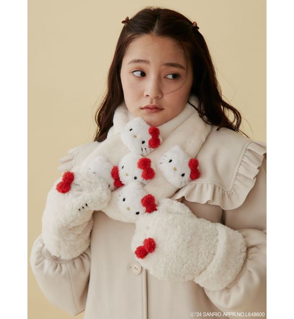merry jenny「【ハローキティコラボ】もこもこティペット」|マフラー|