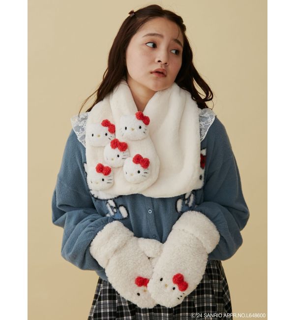 merry jenny「【ハローキティコラボ】もこもこティペット」|マフラー|