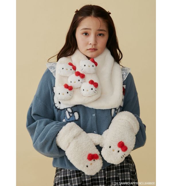 merry jenny「【ハローキティコラボ】もこもこティペット」|マフラー|