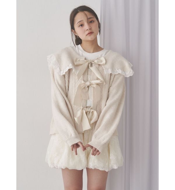 merry jenny「セーラーリボンカーディガン」|カーディガン|