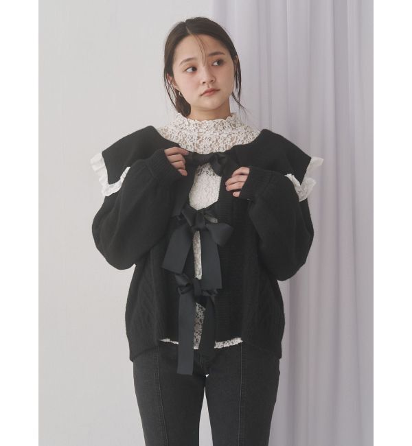 merry jenny「セーラーリボンカーディガン」|カーディガン|