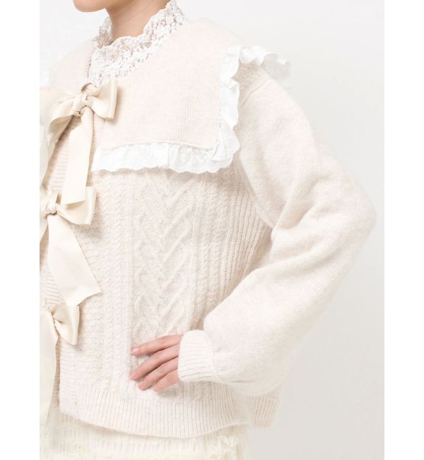 merry jenny「セーラーリボンカーディガン」|カーディガン|