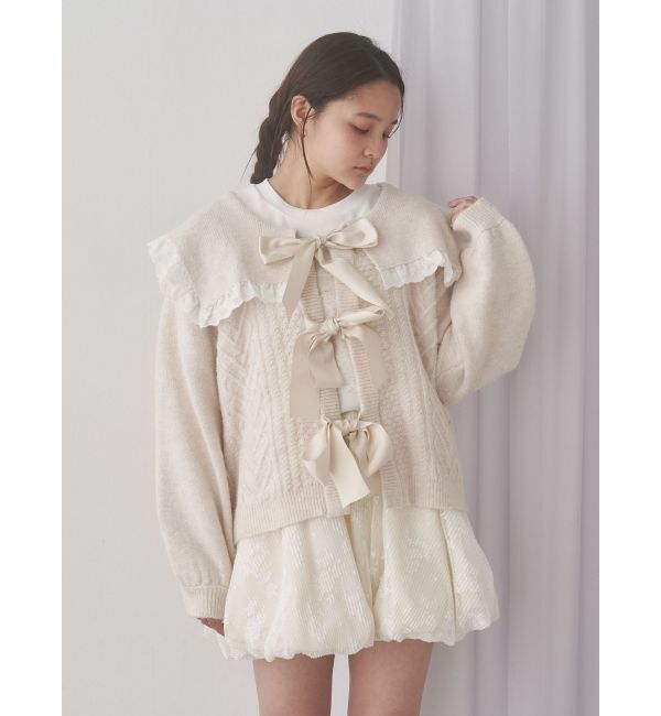 merry jenny「セーラーリボンカーディガン」|カーディガン|