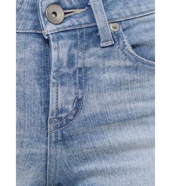 GYDA「ジャストウエスト side connected rippedスキニーデニムパンツ」|デニム|