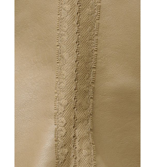 GYDA「レースラインボリュームスリーブフェイクレザージャケット【SETUP着用可】」|ブルゾン・スタジャン|