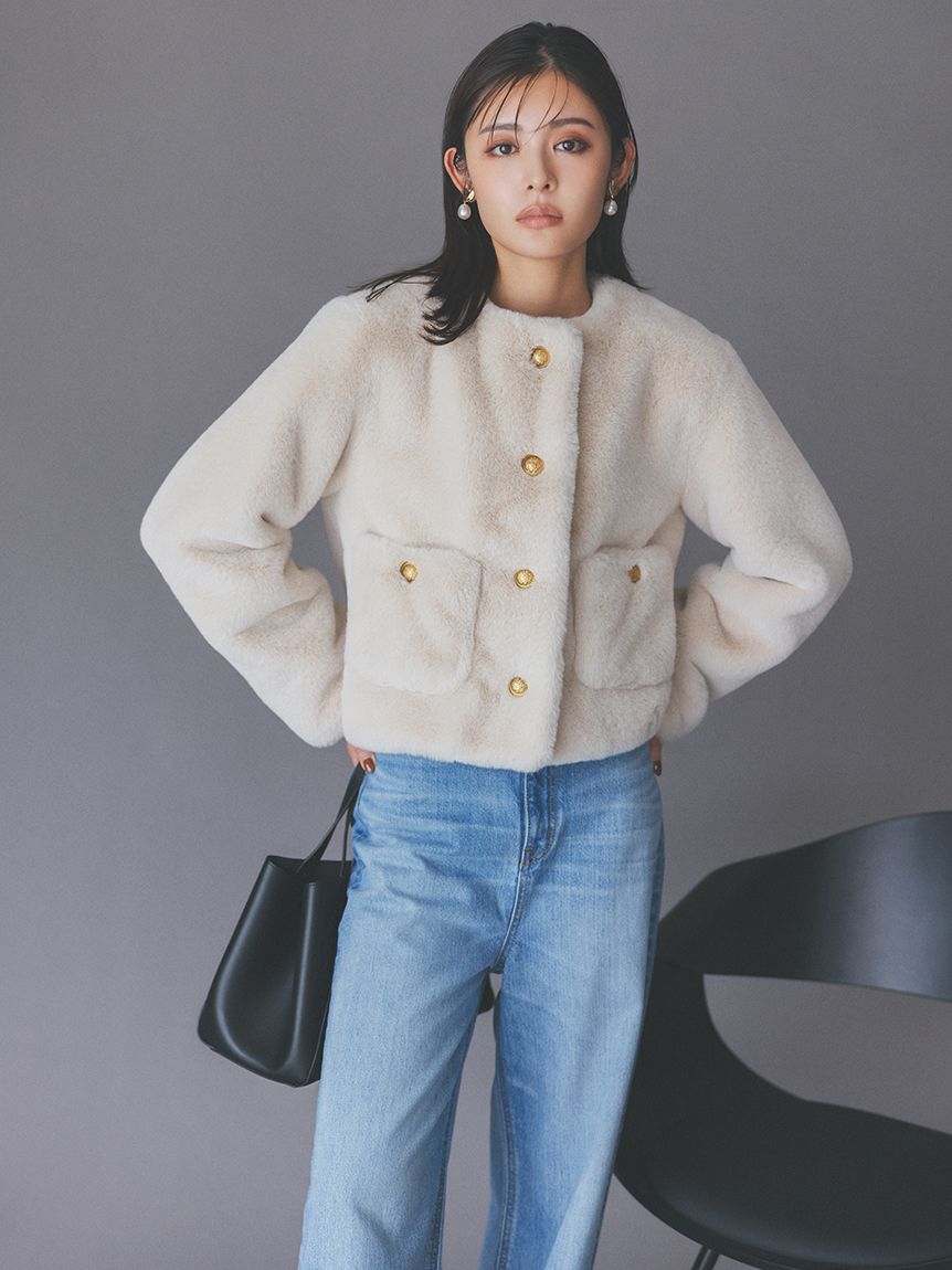 Mila Owen「ハイウエストワイドデニムパンツ」|デニム|