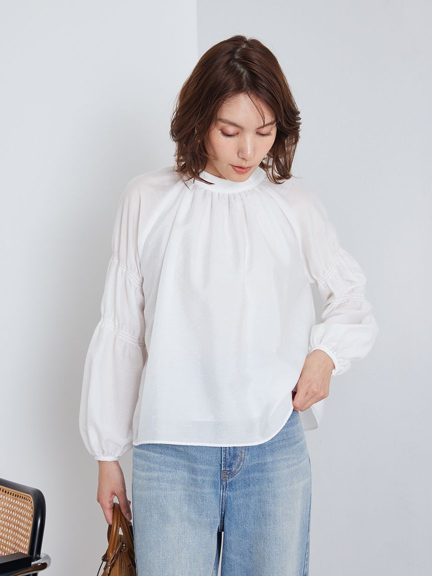 Mila Owen「ギャザーバックリボンブラウス」|シャツ・ブラウス|