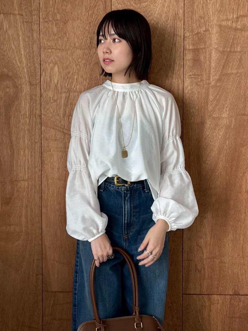 Mila Owen「ギャザーバックリボンブラウス」|シャツ・ブラウス|
