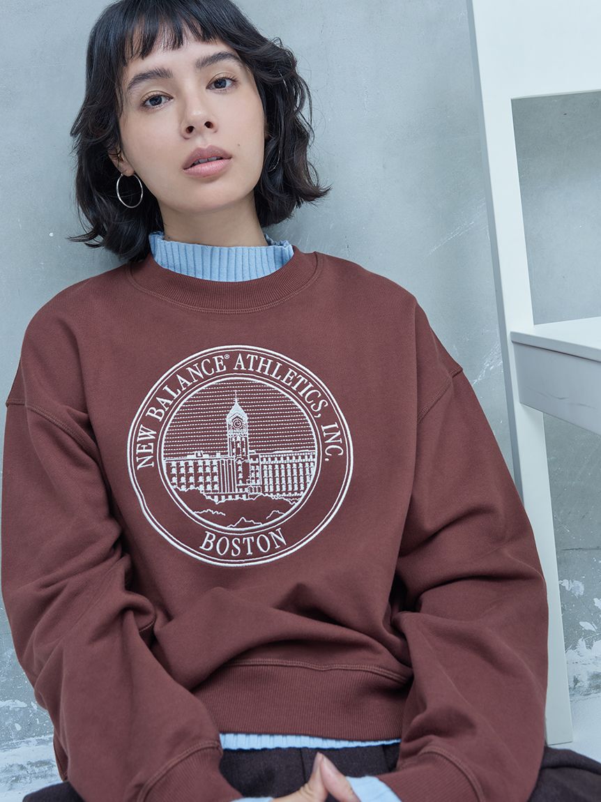 NEW BALANCE 「【New balance for emmi】Athletics フレンチテリーオーバーサイズド Crestクルー」|スウェット・ジャージ|