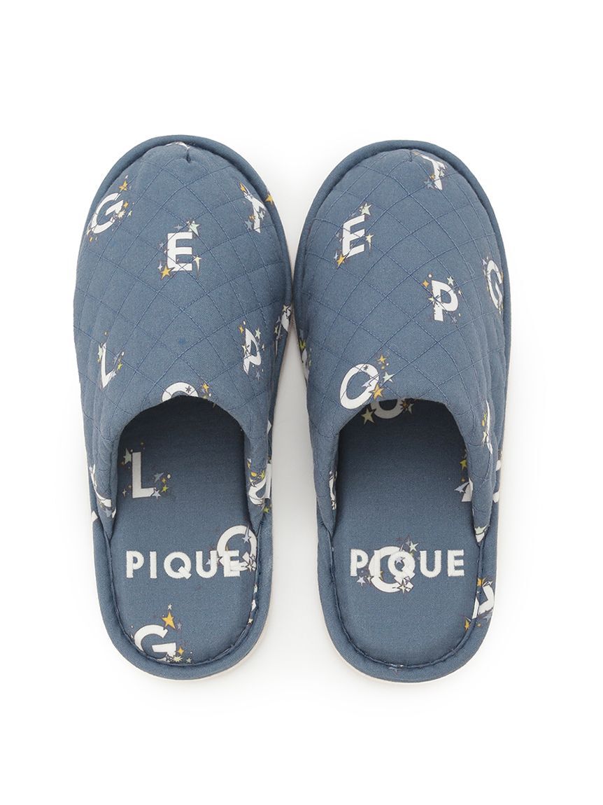 GELATO PIQUE HOMME「【HOMME】スターロゴ総柄キルティングルームシューズ」|ルームシューズ|