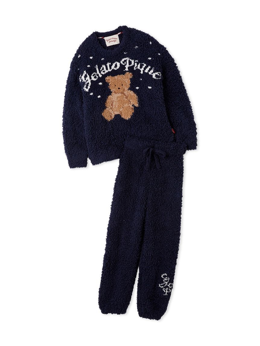 GELATO PIQUE KIDS & BABY「【HOLIDAY】【JUNIOR】ジェラートスノーベアジャガードプルオーバー＆ロングパンツセット」|ルームウェア|NVY