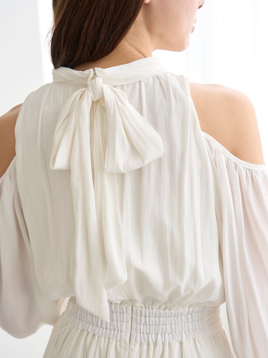 SNIDEL「コールドショルダーロングワンピース」|ワンピース|