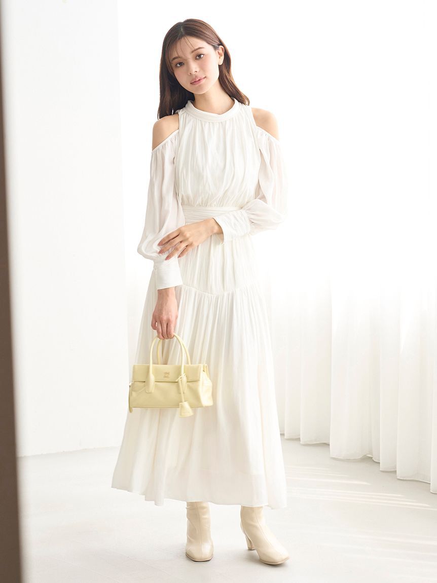 SNIDEL「コールドショルダーロングワンピース」|ワンピース|