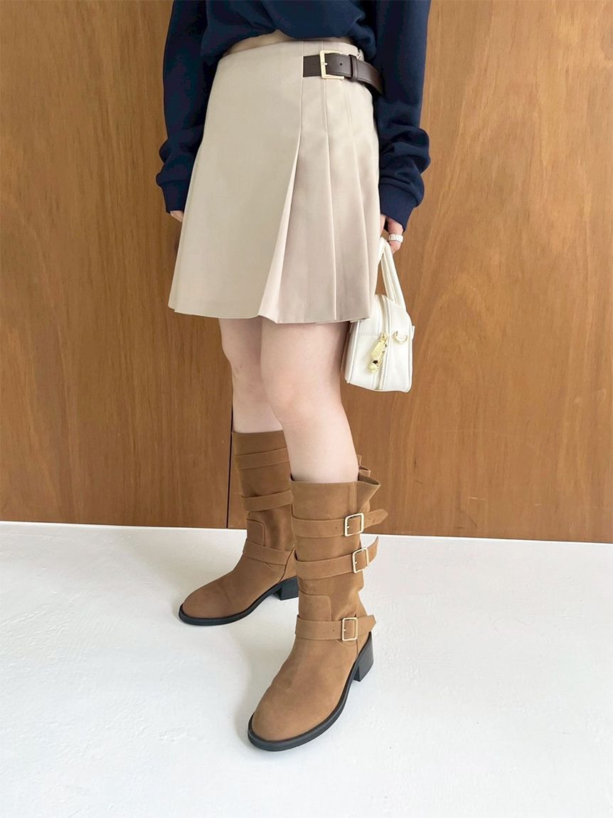 LILY BROWN「3バックルミドルブーツ」|ショートブーツ|