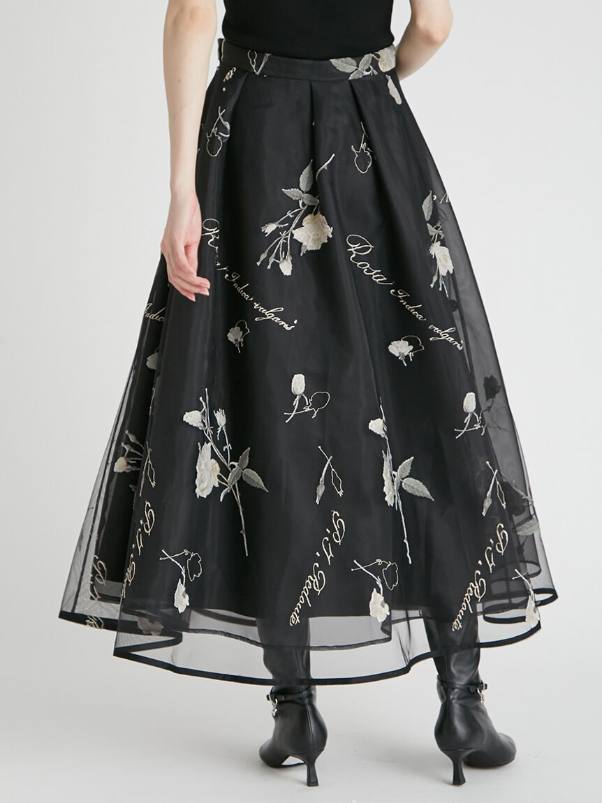 CELFORD「【CELFORD&times;P.J. REDOUTEコラボ】 Rosa刺繍チュールスカート」|スカート|