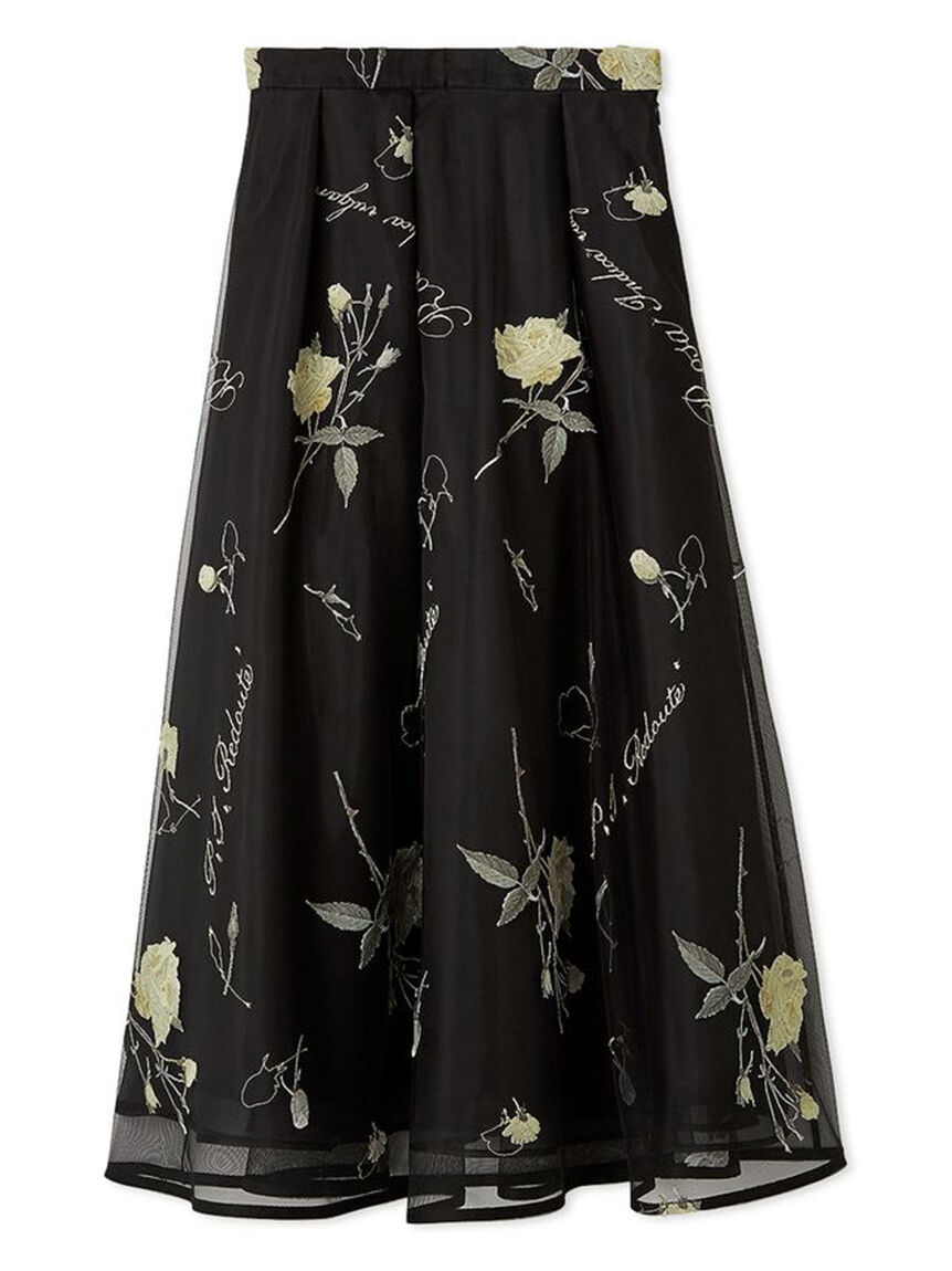 CELFORD「【CELFORD&times;P.J. REDOUTEコラボ】 Rosa刺繍チュールスカート」|スカート|