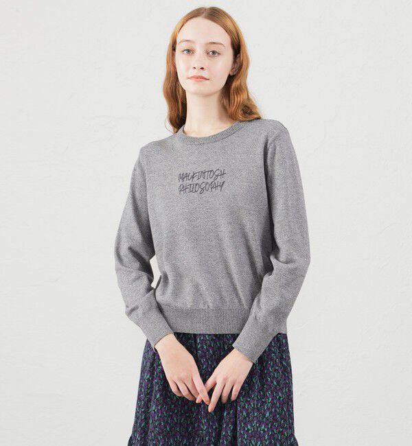 MACKINTOSH PHILOSOPHY「ライティングロゴニット」|ニット・セーター|グレー