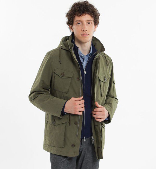 MACKINTOSH PHILOSOPHY「マイクロファイバータフタ 3WAY STANSTED（スタンステッド） with TAION」|ブルゾン・スタジャン|カーキ