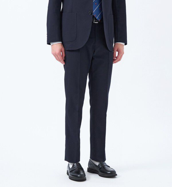 MACKINTOSH PHILOSOPHY「トロッター ウルトラライトトラウザーズ#11 ドットサッカー」|スラックス|ネイビー